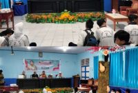 Senator DPD RI Dapil Malut, Bang HY saat sosialisasi Empat Pilar Kebangsaan, di SMPN 7 Ternate 
