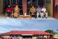 Camat Kecamatan Pulau Ternate (Gamlamo), Royandi Nasir, SH, saat pimpin apel lounching giat HUT RI ke-80 