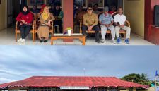 Camat Kecamatan Pulau Ternate (Gamlamo), Royandi Nasir, SH, saat pimpin apel lounching giat HUT RI ke-80 