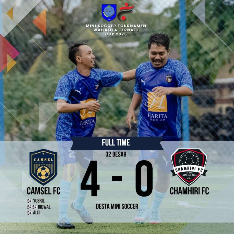 Skor akhir 4-0, Camsel FC melaju ke babak 16 besar Wali Kota Cup tahun 2025