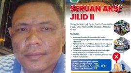 Ketua LSM LIDIK Malut, Syamsul Hamja (Seruan Aksi tolak tambang di Desa Bobo, Pulau Obi)