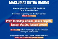 Maklumat Ketum DPP PAN (istimewa)