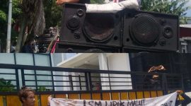 Ketua LSM LIDIK Malut, pimpin aksi di depan Kantor Perwakilan PT. Harita Grup 