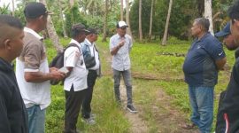Anggota DPRD Komisi II, Morotai, Moh Akbar Mangoda bersama Kadis DKP Morotai Kunker ke lokasi rencana pembangunan Kampus Nelayan Merah Putih di Desa Pilowo 