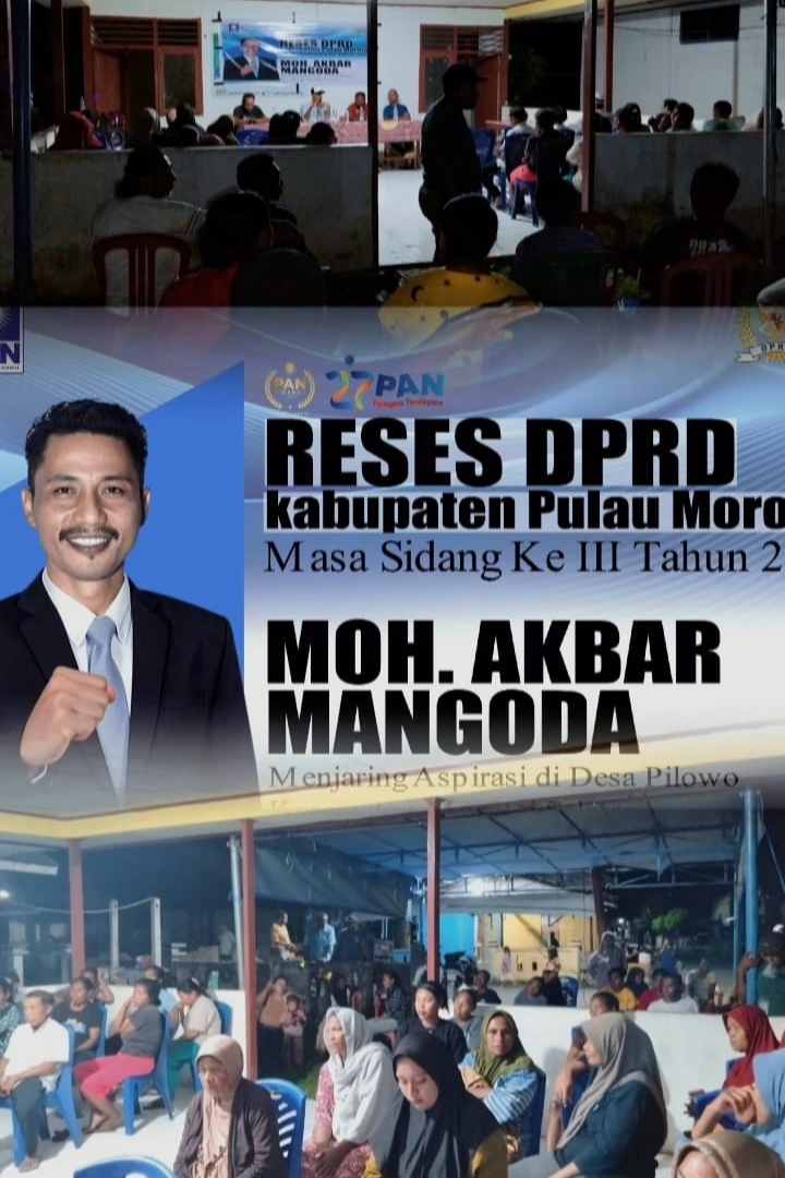 Anggota DPRD Pulau Morotai dari Fraksi PAN, Moh. Akbar Mangoda, gelar reses pada masa sidang ke-3 di Desa Pilowo 