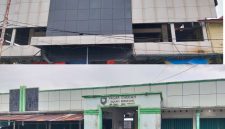 Tampak luar gedung pasar Bastiong dan gedung pasar Syariah Sasa