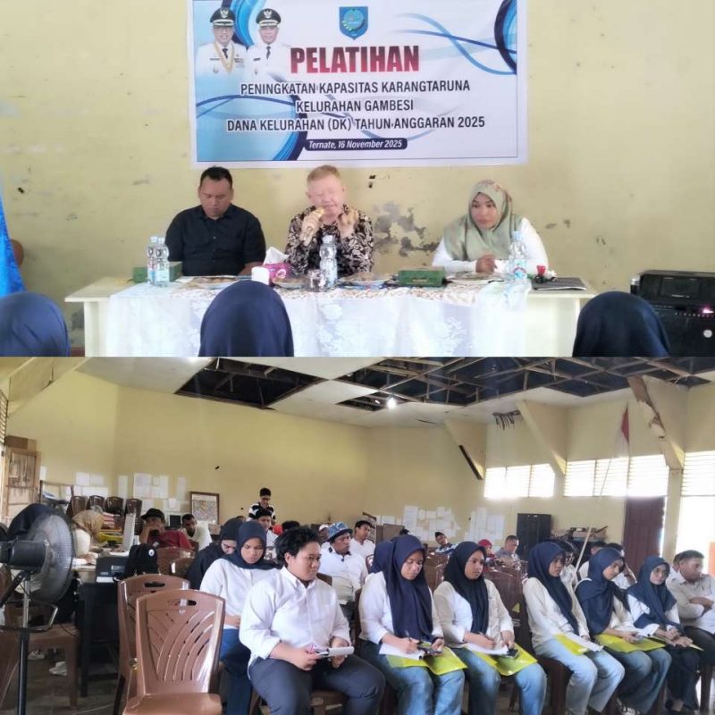 Giat pengukuhan dan pelatihan Karang Taruna Kelurahan Gambesi, Kecamatan Ternate Selatan 