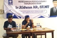 Ir. Ridwan Ar, S.T. M.T, gelar Reses Masa Sidang Pertama Tahun 2026